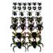 FRCOLOR 70pcs Realistic Plastic Spiders Fake Spiders Toys Simulation Spiders for Halloween Party Decorations