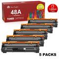 CF248A 48A Toner Cartridge for HP 48A Toner Cartridge Black Compatible with Laserjet Pro M15w M29w M28w M15a M28a M31w M30w M16a M16w M29a Printer (5 Pack)