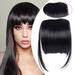 NRUDPQV human hair wigs for women Ladies Bangs Wig Front Fringe Head Clipped in the Human Hair Extension Wig Female Air Bangs Sideburns Qi Bangs Hairpin Adult Female Costume Wigs Toupees A