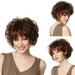 human hair wigs for women Brown Synthetic Party Wavy Full Wigs Short Hair Wig Wigs Curly Party Hair wig Adult Female Costume Wigs Toupees Brown