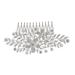 Wedding Silver Flower Hair Comb Women Sweet Sparkling Rhinestones Comb Barrette for Woman Hair Decorative Ornaments