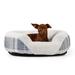 Snooze Fest Cuddler Dog Bed 20 L X 20 W Grey