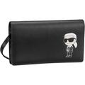 Karl Lagerfeld - Abendtasche & Clutch K/Ikonik 2.0 Leather Flap Woc Schwarz Damen