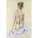 Winston Porter Lazaruk Draped Figures I On Canvas by Michael Willett Print Canvas in Blue/White | 30 H x 20 W x 1.25 D in | Wayfair