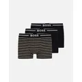 Men's Boss Bold Design 3p Trunk Black/Stripe - Size: SIZE 2xl