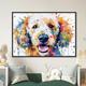 Cute Colourful Poodle Framed Wall Art | Ready to Hang | Home Decor | Watercolor | Gift for Dog Lovers