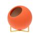 NUOLUX Ceramic Round Flower Pot Galvanized Steel Simple Ceramic Flower Pot Round Flower Pot (Orange)