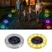 solacol Solar Lights Outdoor Garden Color Changing Color Changing Solar Ground Lights Led Solar Outdoor Lights Scenery Lighting Multicolor Solar Disk Lights for Garden Yard Walkway Decor