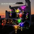 solacol Light Up Wind Chimes Solar Powered New Outdoor Solar Wind Chime Light Led Colorful Gradient Eva Ball Courtyard Wind Chime Solar Batteries for Outdoor Solar Lights