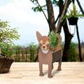 Dog Planters for Outdoor Plants Wooden Dog Planter Plant Pot Dog Shape Flower Pot Cute Animal Shape Flower Planter Succulent Planter Plant Container Holder Plant Storage Pot for Indoor Garden Decor