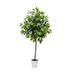 Nearly Natural 4ft. Artificial Ficus Tree with Decorative Planter Green