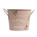 Flower Bucket Pretty Home Decoration Retro Iron Craft Flower Container (Pink)