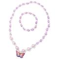 FRCOLOR 1 Set Kids Jewelry Kit Little Girl Jewelry Little Girl Necklace Bracelet Girl Butterflies Jewelry