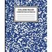 College Ruled Composition Notebook: Marble (Blue) 7.5 x 9.25 Lined Ruled Notebook 100 Pages Professional Binding (Paperback)
