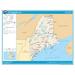 Laminated Map - Large detailed map of Maine state Poster - Laminated Poster Print - 20 Inch by 30 Inch with Bright Colors and Vivid Imagery