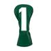 YIMIAO Faux Leather Golf Club Head Cover Waterproof Wear-Resistant British-Style Green Putter Head Protector Golf Club Accessories