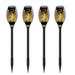 LITOM 12 PACK Solar Torch Flame Dancing Light LED Flickering Flame Lamp Outdoor Garden