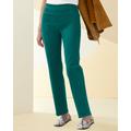 Draper's & Damon's Women's Slimtacular® Straight Leg Pull-On Denim Jeans - Green - PS - Petite