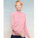 Draper's & Damon's Women's Soft Spun® Acrylic Mock Neck Long Sleeve Sweater - Pink - 3X - Womens