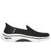Skechers Women's Slip-Ins: GO WALK Arch Fit 2.0 - Delara Slip-On Shoes | Size 10.0 | Black/White | Textile/Synthetic | Vegan | Machine Washable