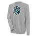 Men's Antigua Heather Gray Seattle Kraken Victory Pullover Sweatshirt