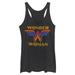 Juniors Heather Black Wonder Woman Color Tri-Blend Tank Top