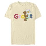 Men's Groot Cream Guardians of the Galaxy Flower T-Shirt