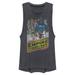 Juniors Heather Navy Star Wars Empire Strikes Back Muscle Tank Top