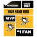 The Northwest Group Pittsburgh Penguins 50'' x 60'' Personalized Silk Touch Sherpa Throw Blanket