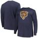 Men's Profile Heather Navy Chicago Bears Big & Tall Throwback Long Sleeve T-Shirt