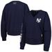 Women's DKNY Sport Navy New York Yankees Lily V-Neck Pullover Sweatshirt