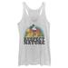 Juniors White Mickey Mouse Respect Nature Tri-Blend Tank Top