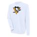 Men's Antigua White Pittsburgh Penguins Victory Pullover Sweatshirt