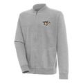 Men's Antigua Heather Gray Nashville Predators Victory Full-Zip Jacket