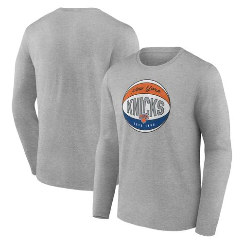 New York Knicks Hard Color Graphic Langarm-T-Shirt – Herren