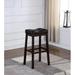 Alcott Hill® Ocalsa 29" Bar Stools Wood/Upholstered/Leather in Black/Brown | 30 H x 16.5 W x 10.5 D in | Wayfair ALCT4456 27433819