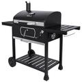 Arlmont & Co. Royal Gourmet 30" Built-in Barrel Charcoal Grill 3 Piece Set Cast Iron/Steel in Black/Gray | 50.4 H x 58.66 W x 28.74 D in | Wayfair