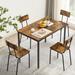 17 Stories 4 - Person Dining Set Metal in Brown | 30.32 H x 43.31 W x 27.56 D in | Wayfair FC98138312F442D29E5A0E46E269EAB4