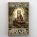 Trinx Who Really Loved Books & Cats - 1 Piece Rectangl Who Really Loved Books & Cats - 1 Piece Rectangle Graphic Art Print On Wrapped Canvas Canvas | Wayfair