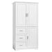 Red Barrel Studio® Taskeen 32.6" Wide 3 - Drawer Storage Cabinet Wood in Gray | 62.2 H x 32.6 W x 19.6 D in | Wayfair