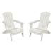 Dovecove Auren Foldable HDPE Adirondack Chair Set of 2 in White | 37 H x 29.5 W x 34 D in | Wayfair 7104F6D7AA414AC08B1DB796547C1689