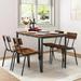 17 Stories Hoberg Rectangular 27.62" L x 43.32" W Dining Set Metal in Brown | 30.31 H x 43.32 W x 27.62 D in | Wayfair