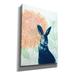 Rosalind Wheeler Veneita Pink Waratah & Blue Rabbit' By Trudy Rice, Canvas Wall Art, 26"X34" Canvas in Blue/Green/Orange | Wayfair