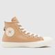 Converse all star hi winter warmers trainers in white & beige