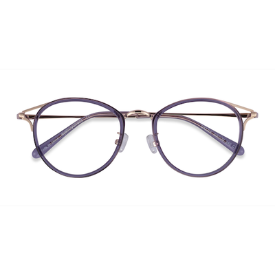 Female s round Purple Acetate, Metal Prescription eyeglasses - Eyebuydirect s Dazzle
