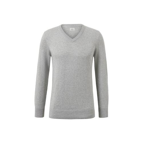 Pullover mit V-Ausschnitt, grau