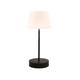 Lampe de table portable rechargeable avec socle noir ø13cm