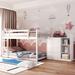 Twin Over Twin Bunk Bed,Twin Bed Frame with 4 Drawers and 3 Shelves,White