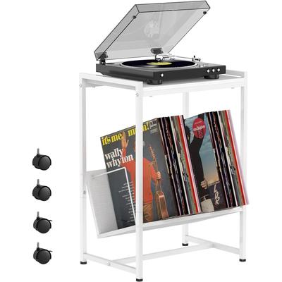 2 Tier End Table Record Player Stand