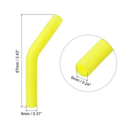24pcs Silicone Straw Elbows Tip Fit for 6mm/0.24